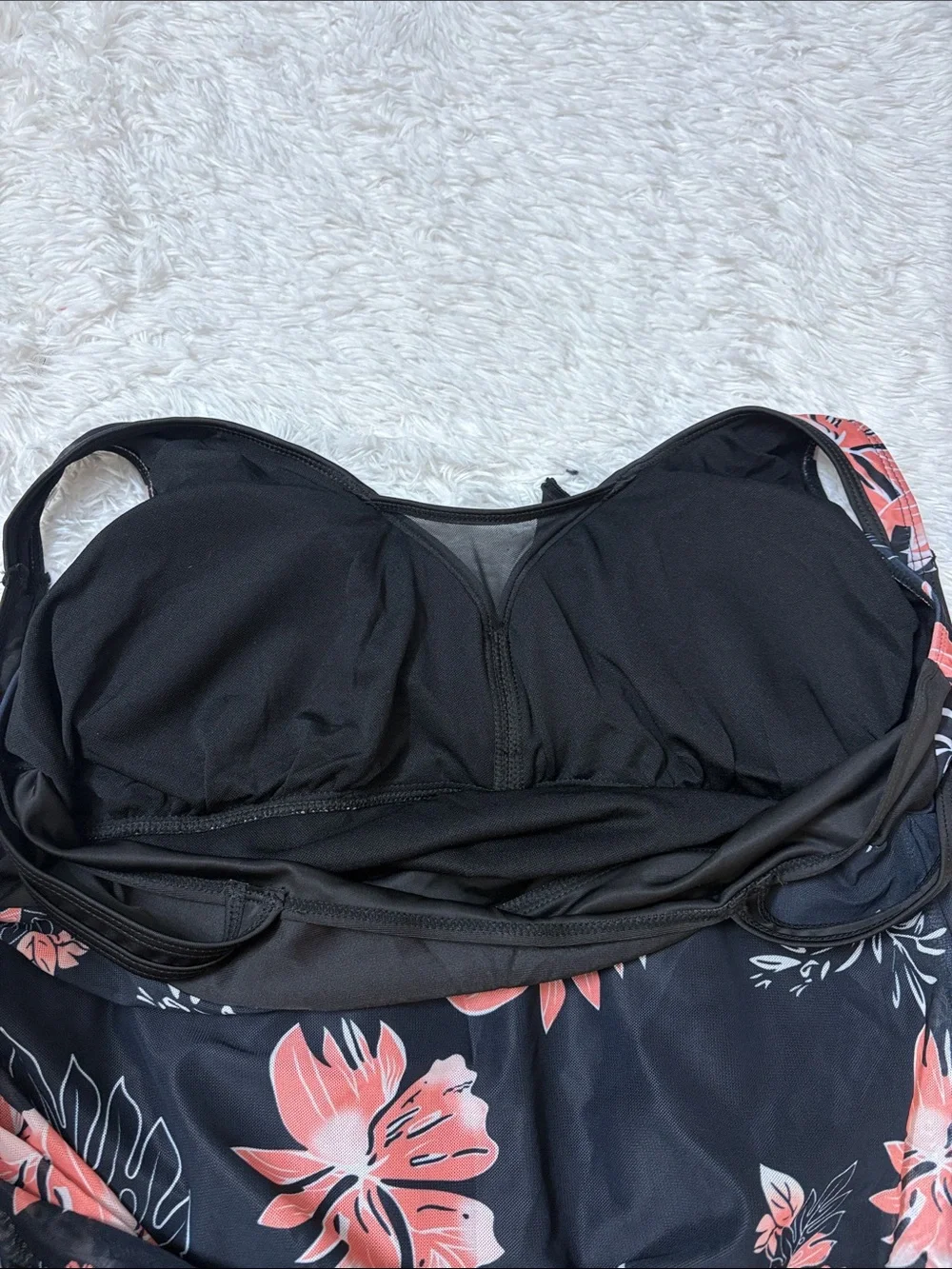 NEW Zando Floral One Piece Swim Dress Mesh Size XXL